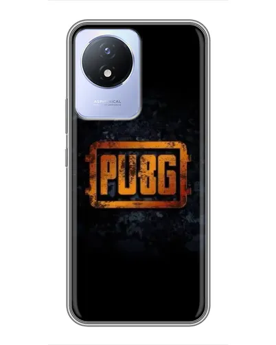 Чехол для Vivo Y02 с картинкой «PUBG — золотой логотип»