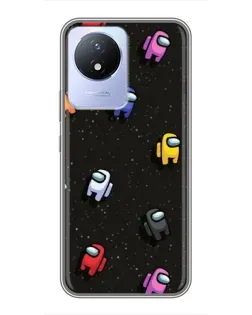 Чехол для Vivo Y02 с картинкой «Космический паттерн Among Us» Чехол для Vivo Y02 с картинкой «Космический паттерн Among Us»