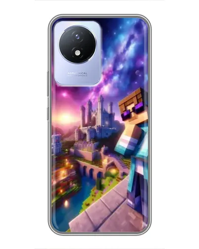 Чехол для Vivo Y02 с картинкой «Стив и космос» Чехол для Vivo Y02 с картинкой «Стив и космос»