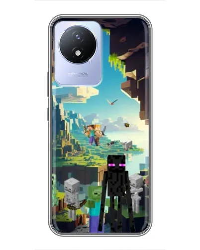 Чехол для Vivo Y02 с картинкой «Эндермен в лесу» Чехол для Vivo Y02 с картинкой «Эндермен в лесу»
