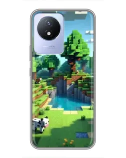 Чохол для Vivo Y02 з картинкою «Minecraft літній день»