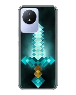Чохол для Vivo Y02 з картинкою «Алмазний меч неон»