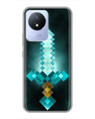 Чехол для Vivo Y02 с картинкой «Алмазный меч неон» Чехол для Vivo Y02 с картинкой «Алмазный меч неон»