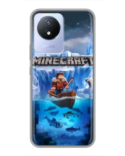 Чехол для Vivo Y02 с картинкой «Minecraft ледяной мир» Чехол для Vivo Y02 с картинкой «Minecraft ледяной мир»