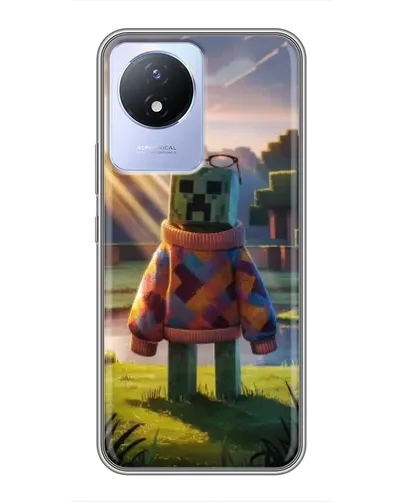Чехол для Vivo Y02 с картинкой «Крипер в свитере» Чехол для Vivo Y02 с картинкой «Крипер в свитере»
