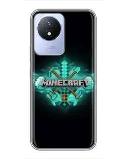 Чохол для Vivo Y02 з картинкою «Minecraft Diamond лого»