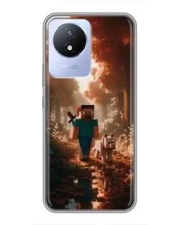 Чохол для Vivo Y02 з картинкою «Стів у лісі»