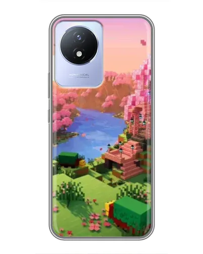 Чехол для Vivo Y02 с картинкой «Розовое дерево Minecraft» Чехол для Vivo Y02 с картинкой «Розовое дерево Minecraft»