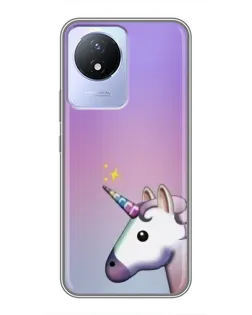 Чехол для Vivo Y02 с картинкой «Единорог градиент»