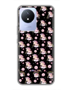 Чехол для Vivo Y02 с картинкой «Magic Unicorn паттерн»