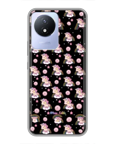 Чехол для Vivo Y02 с картинкой «Magic Unicorn паттерн»