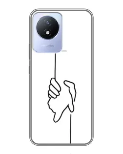Чехол для Vivo Y02 с картинкой «Рука держит»