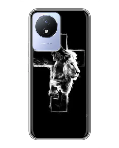 Чехол для Vivo Y02 с картинкой «Сияющий крест Jesus» Чехол для Vivo Y02 с картинкой «Сияющий крест Jesus»
