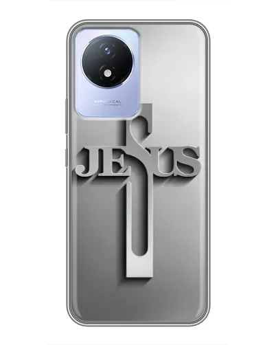 Чехол для Vivo Y02 с картинкой «Металлический крест Jesus» Чехол для Vivo Y02 с картинкой «Металлический крест Jesus»