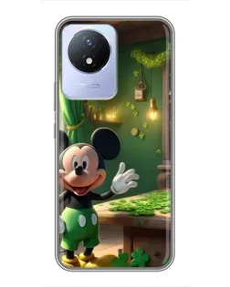 Чехол для Vivo Y02 с картинкой «Микки в мастерской»