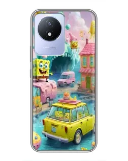 Чехол для Vivo Y02 с картинкой «Монстр-трак приключения»