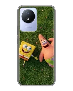 Чехол для Vivo Y02 с картинкой «Друзья на лужайке» Чехол для Vivo Y02 с картинкой «Друзья на лужайке»
