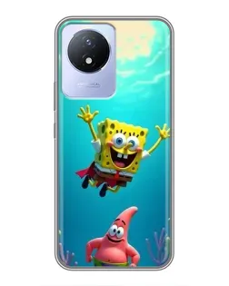 Чехол для Vivo Y02 с картинкой «Спанч Боб под водой» Чехол для Vivo Y02 с картинкой «Спанч Боб под водой»