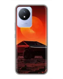 Чохол для Vivo Y02 з картинкою «Cybertruck на Марсі»