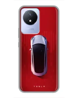 Чохол для Vivo Y02 з картинкою «Tesla Top View»