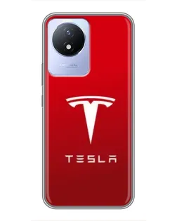 Чохол для Vivo Y02 з картинкою «Tesla Red Classic»