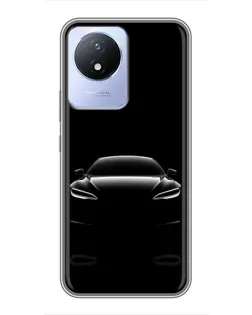 Чохол для Vivo Y02 з картинкою «Силует Tesla Night»