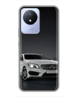Чохол для Vivo Y02 з картинкою «Mercedes AMG GT Silver»