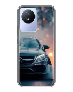 Чохол для Vivo Y02 з картинкою «Mercedes — нічне місто»