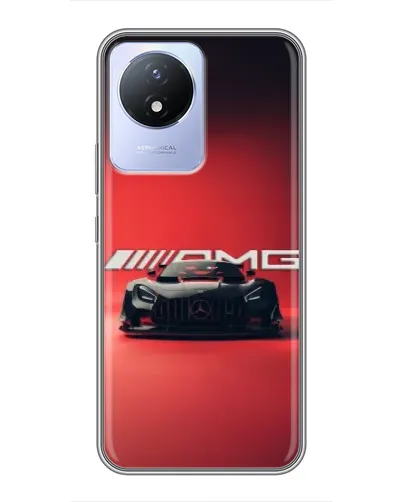 Чехол для Vivo Y02 с картинкой «Mercedes AMG — красная линия» Чехол для Vivo Y02 с картинкой «Mercedes AMG — красная линия»