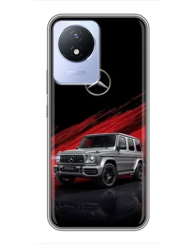 Чехол для Vivo Y02 с картинкой «Mercedes G-Class красный» Чехол для Vivo Y02 с картинкой «Mercedes G-Class красный»
