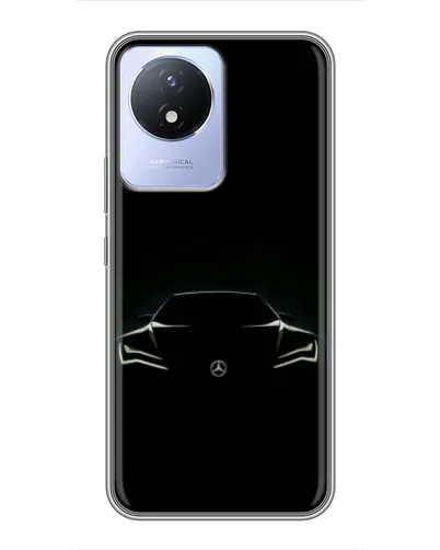 Чехол для Vivo Y02 с картинкой «Mercedes — силуэт авто» Чехол для Vivo Y02 с картинкой «Mercedes — силуэт авто»