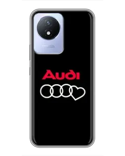 Чохол для Vivo Y02 з картинкою «Логотип Audi Heart»