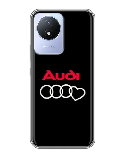 Чехол для Vivo Y02 с картинкой «Логотип Audi Heart»