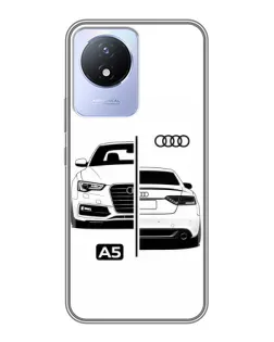 Чехол для Vivo Y02 с картинкой «Audi — контрастный дизайн»