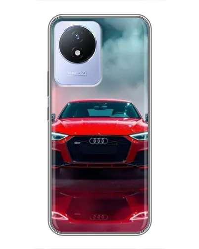 Чехол для Vivo Y02 с картинкой «Audi RS — красный стиль»