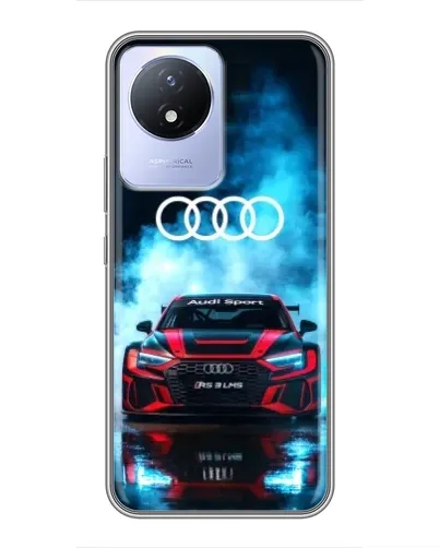 Чехол для Vivo Y02 с картинкой «Audi Sport — неон»