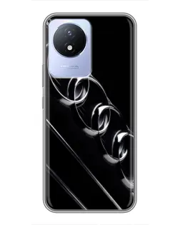 Чехол для Vivo Y02 с картинкой «Audi — абстрактные кольца»