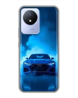 Чехол для Vivo Y02 с картинкой «Audi — голубая энергия»