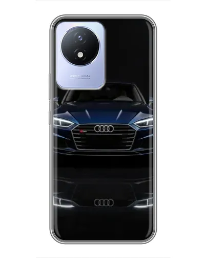 Чехол для Vivo Y02 с картинкой «Audi — ночное отражение»