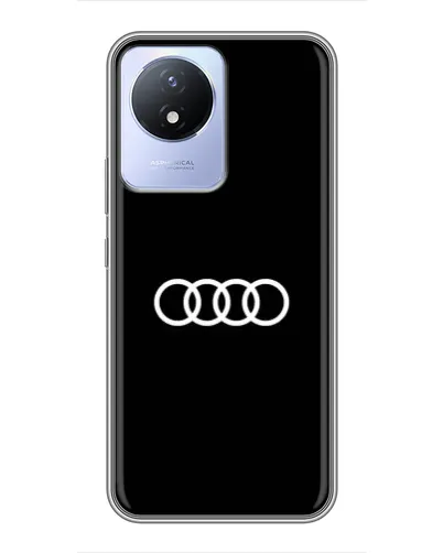 Чехол для Vivo Y02 с картинкой «Audi White Logo»