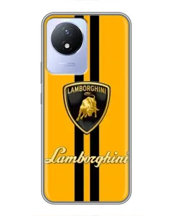Чохол для Vivo Y02 з картинкою «Lamborghini Stripe жовтий»