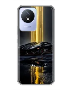 Чохол для Vivo Y02 з картинкою «Нічний Lamborghini драйв»