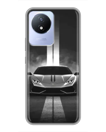 Чехол для Vivo Y02 с картинкой «Lamborghini симметрия дорог»