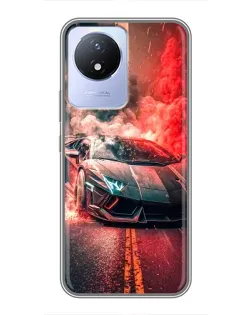 Чехол для Vivo Y02 с картинкой «Lamborghini красный дым» Чехол для Vivo Y02 с картинкой «Lamborghini красный дым»