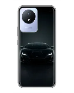 Чехол для Vivo Y02 с картинкой «Черный Lamborghini Aventador» Чехол для Vivo Y02 с картинкой «Черный Lamborghini Aventador»