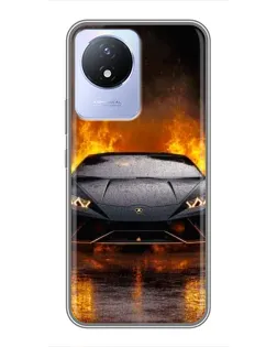 Чехол для Vivo Y02 с картинкой «Lamborghini в огне» Чехол для Vivo Y02 с картинкой «Lamborghini в огне»