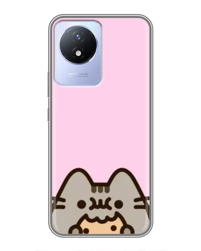 Чехол для Vivo Y02 с картинкой «Pusheen и печенье» Чехол для Vivo Y02 с картинкой «Pusheen и печенье»