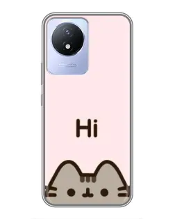 Чохол для Vivo Y02 з картинкою «Пушин каже Hi»