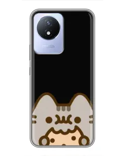 Чохол для Vivo Y02 з картинкою «Пушин на чорному»