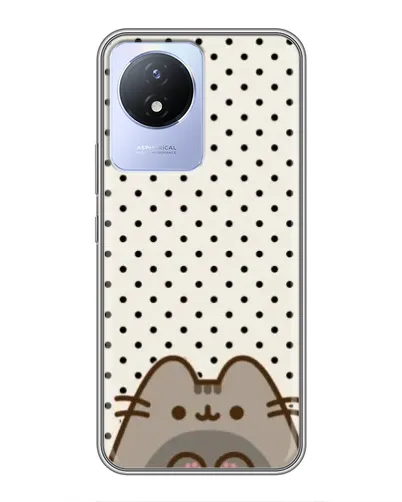 Чехол для Vivo Y02 с картинкой «Пушин в горошек» Чехол для Vivo Y02 с картинкой «Пушин в горошек»